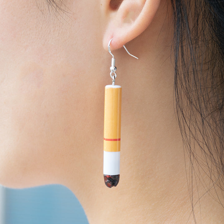 Playful Cigarette-Inspired Dangle Earrings Bowlift