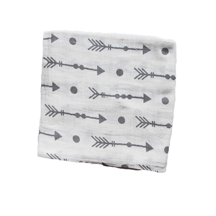 Cotton Muslin Baby Blanket with Heart Pattern Bowlift