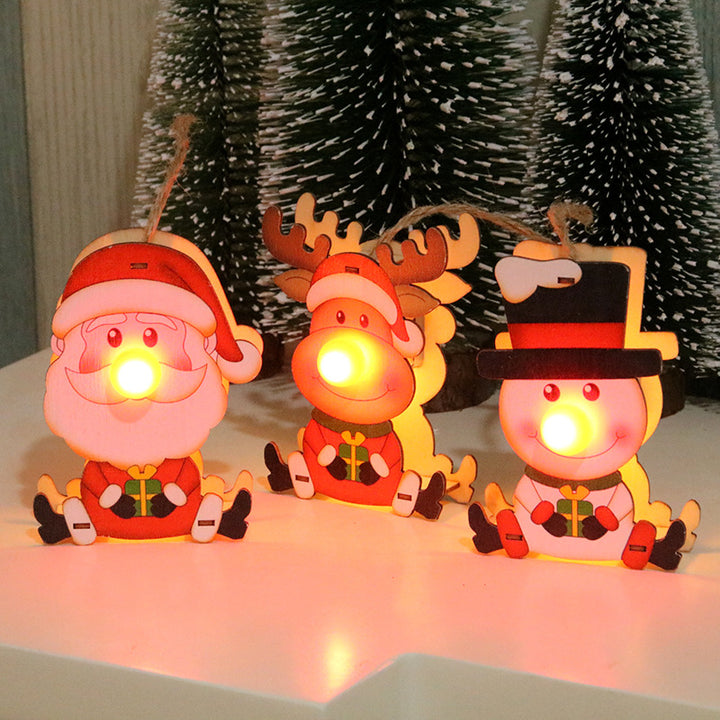 LED Illuminated Santa Ornament Bowlift