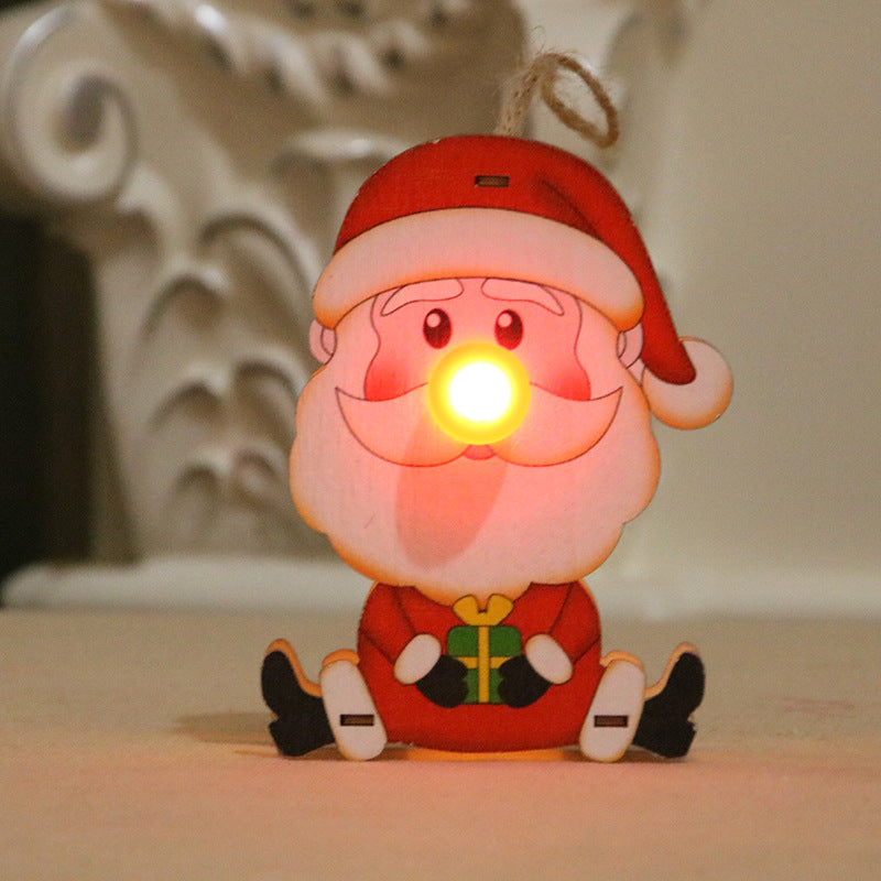 LED Illuminated Santa Ornament Bowlift