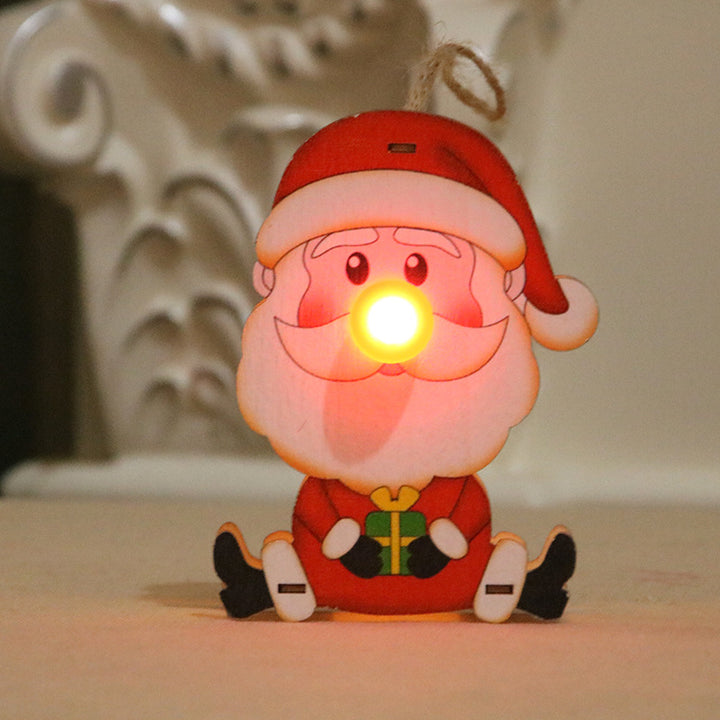 LED Illuminated Santa Ornament Bowlift