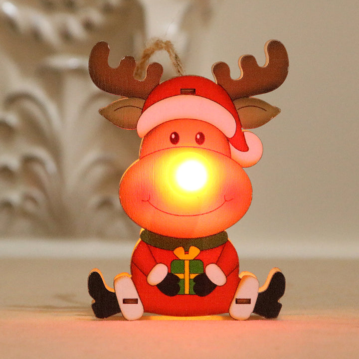 LED Illuminated Santa Ornament Bowlift