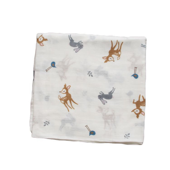 Cotton Muslin Baby Blanket with Heart Pattern Bowlift