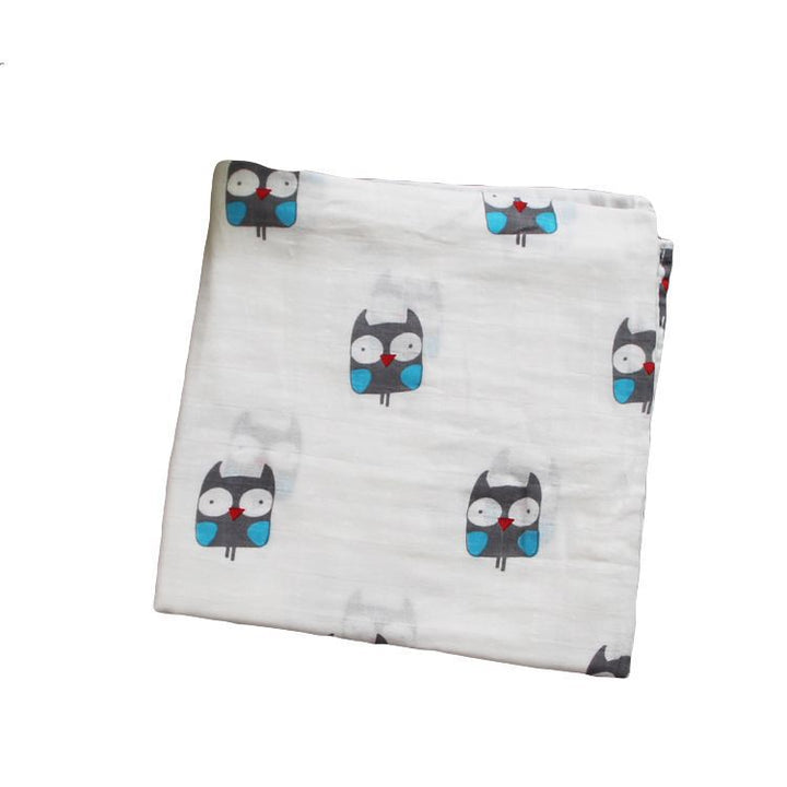 Cotton Muslin Baby Blanket with Heart Pattern Bowlift