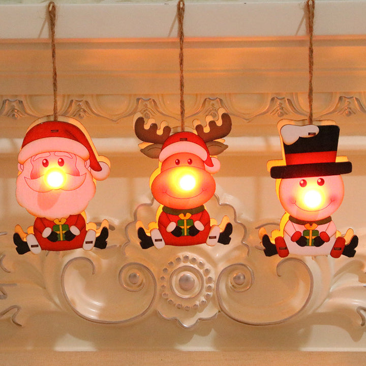 LED Illuminated Santa Ornament Bowlift