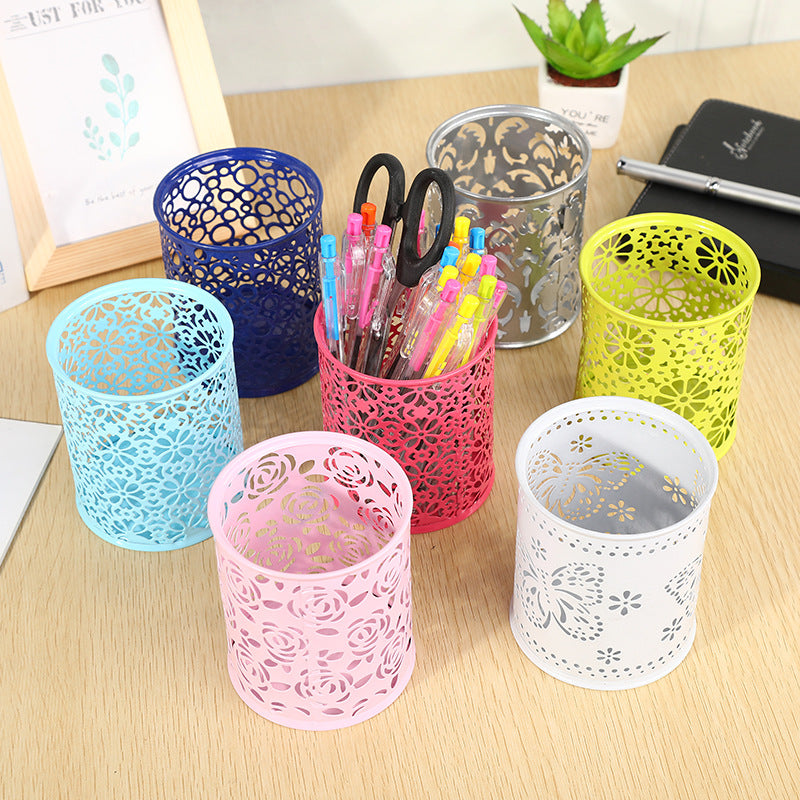 Floral Patterned Metal Pen Holder Bowlift