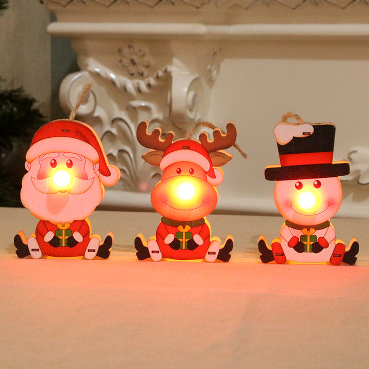 LED Illuminated Santa Ornament Bowlift