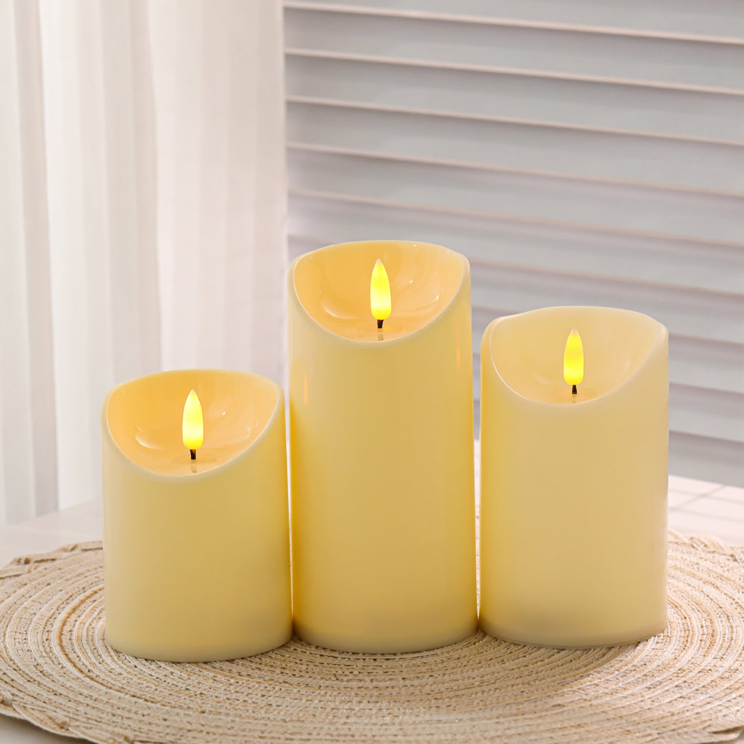 Electronic LED Candle with Flickering Effect and Remote Control