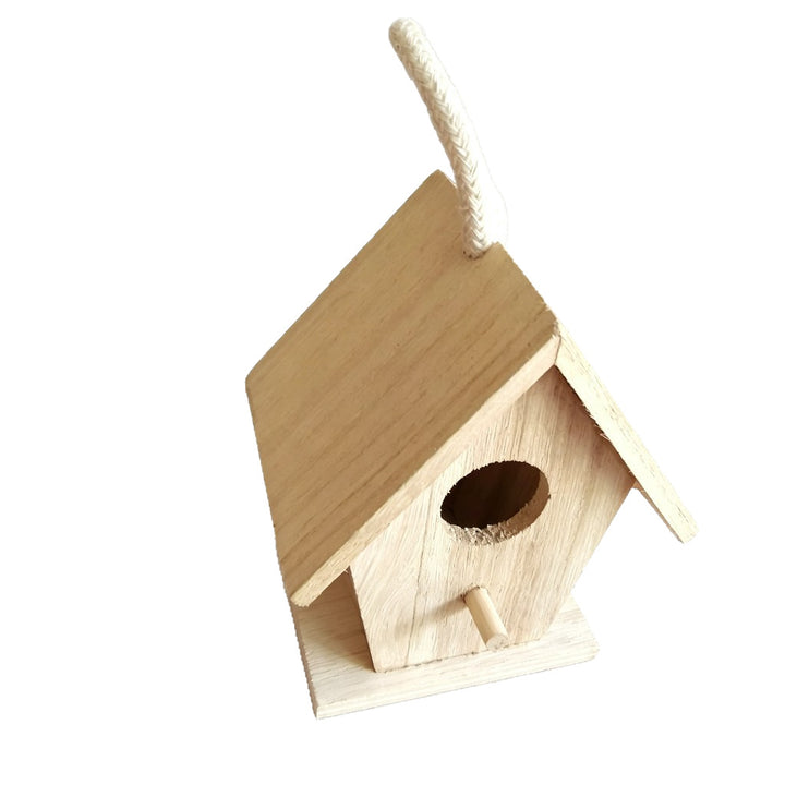 Traditional birdhouse made of poplar wood