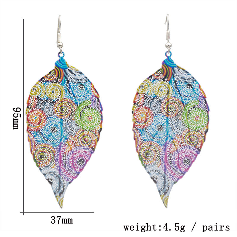 Artistic Leaf-Inspired Dangle Earrings Bowlift