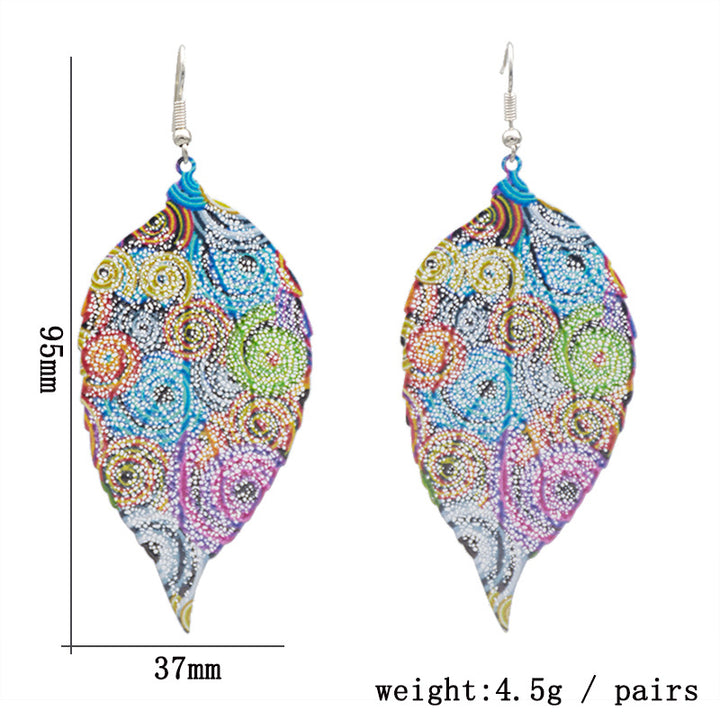 Artistic Leaf-Inspired Dangle Earrings Bowlift