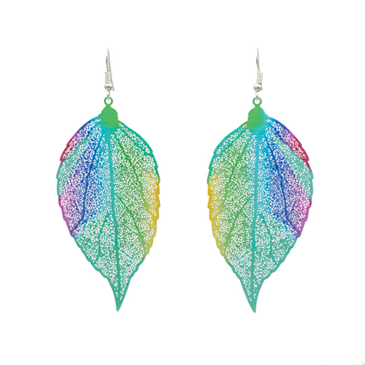 Artistic Leaf-Inspired Dangle Earrings Bowlift