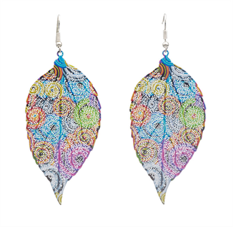 Artistic Leaf-Inspired Dangle Earrings Bowlift