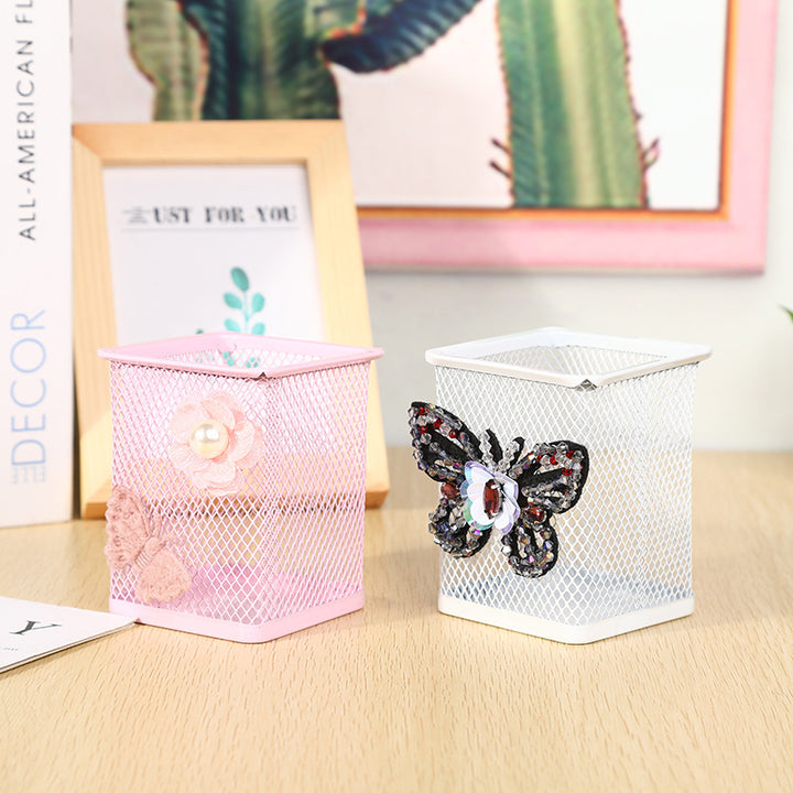 Decorative Mesh Pen Holder Bowlift