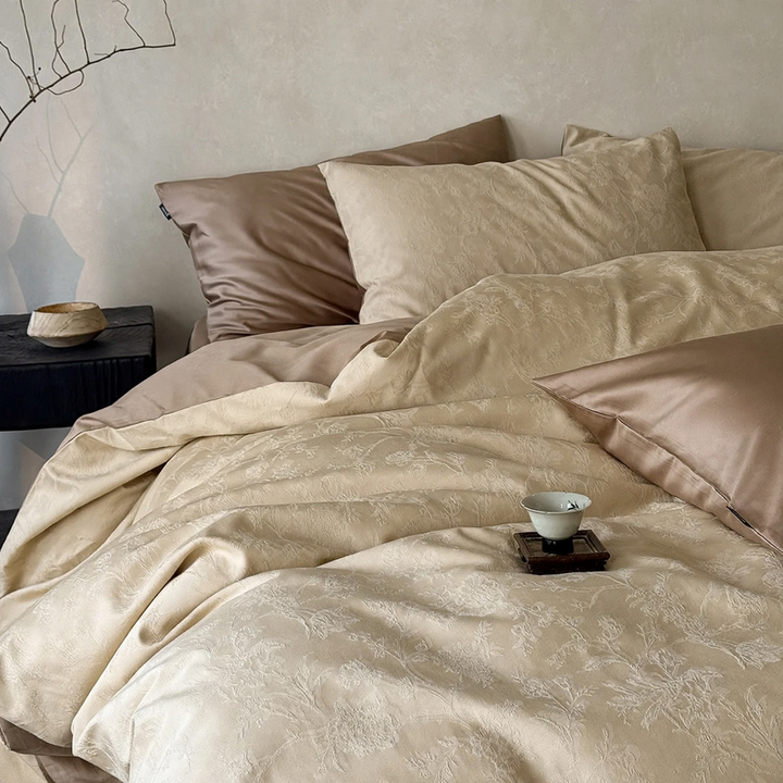 Bedding set made of long-staple cotton, 4-piece