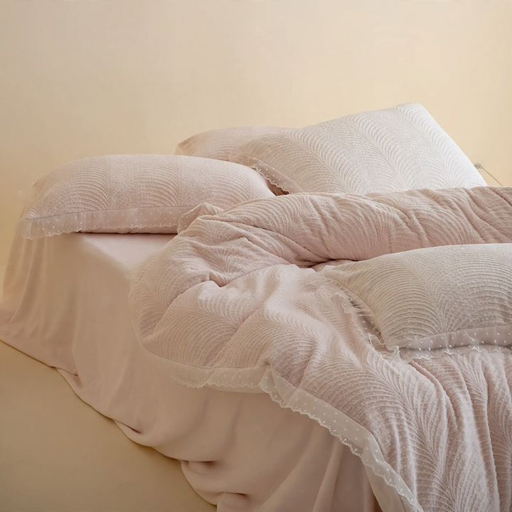 Milk fiber bedding set, 4-piece, winter, class A