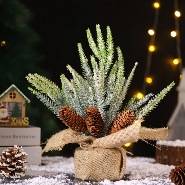 Mini Christmas tree with flocking, 45 cm