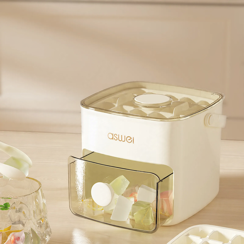 Ice cube tray with pressure release, 48 pieces