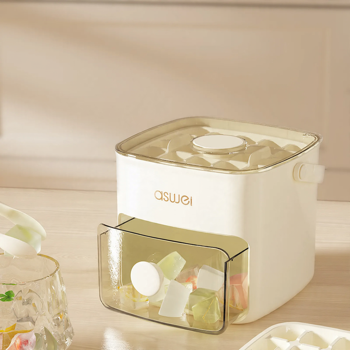Ice cube tray with pressure release, 48 pieces