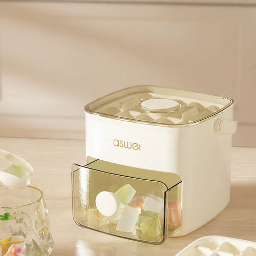 Ice cube tray with pressure release, 48 pieces