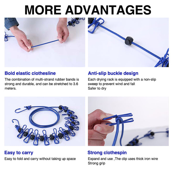 BowLift | Portable elastic travel clothes rack