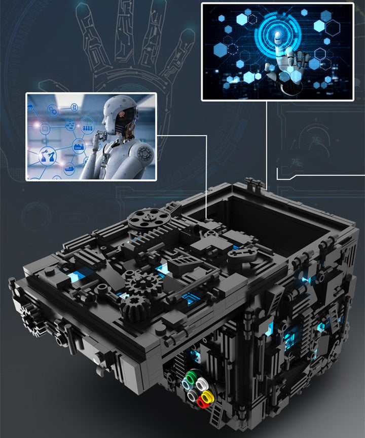 Puzzle Unlock Box with Five-Element Cipher and Centrifugal Mechanisms