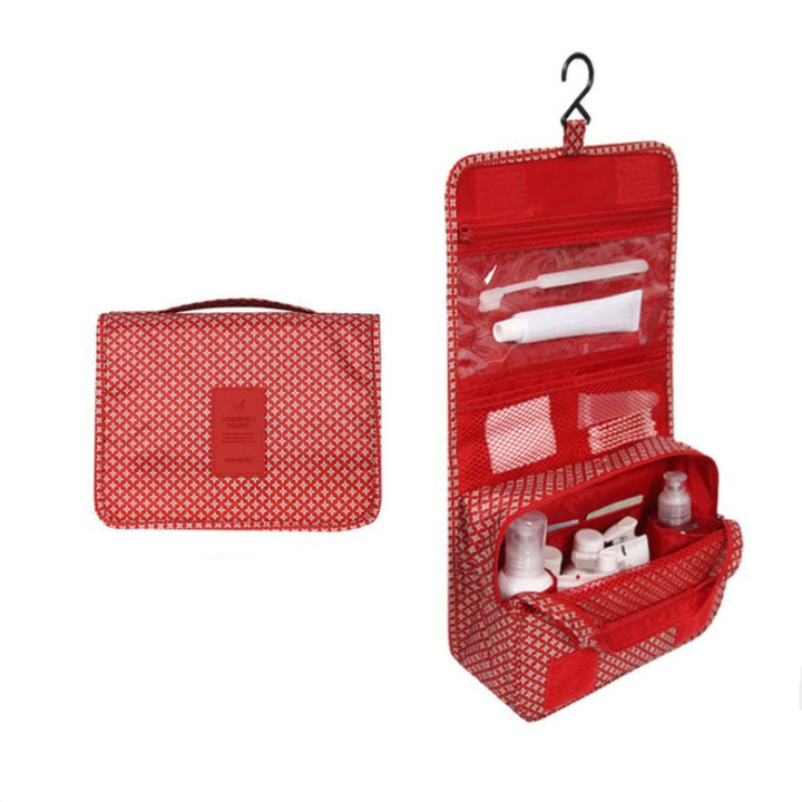 Water-Resistant Hanging Toiletry Bag with Organized Storage for Travel