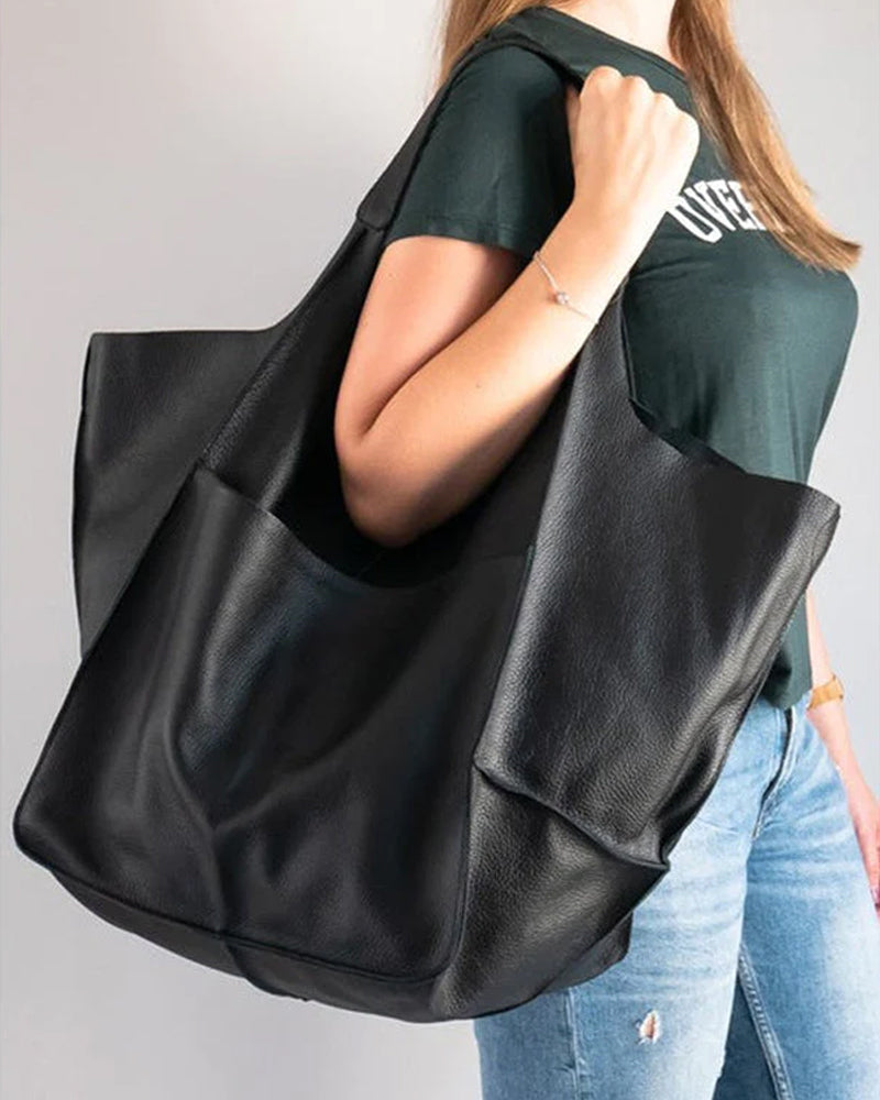 BowLift | Chic & Sustainable Leather Bag with Large Capacity - Elegant, Versatile Women's Handbag