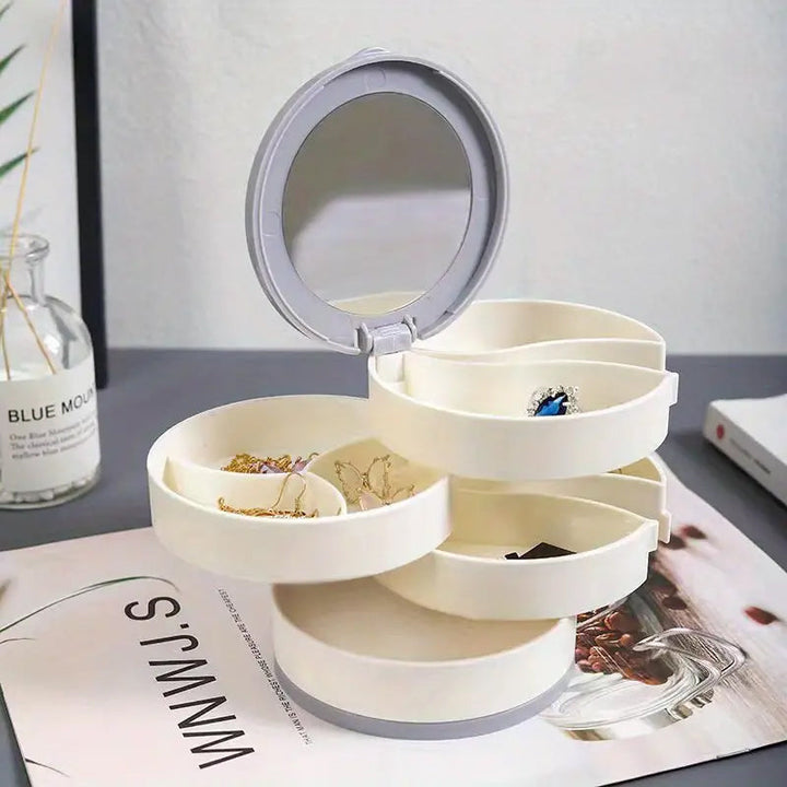 4 Layers Rotatable Jewelry Storage Box | Bowlift