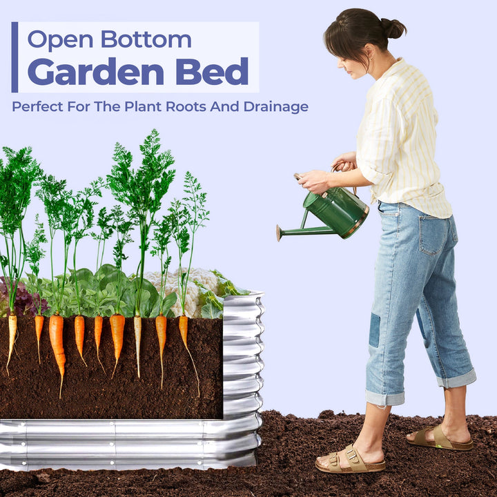 Galvanised Steel Raised Garden Bed - Easy Installations Bowlift