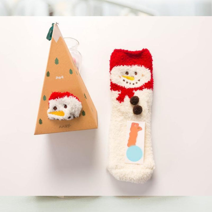 BowLift | 4 Pairs Christmas-themed Coral Fleece Soft Warm Socks