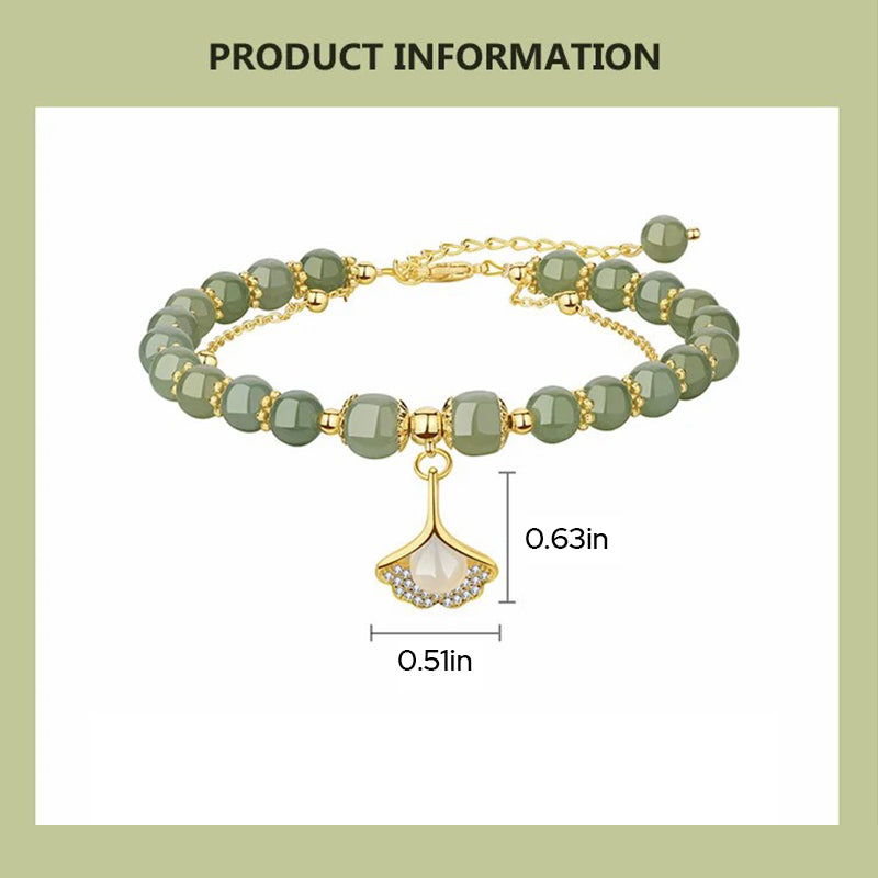 BowLift | Gold Plated Natural Jade Bracelet
