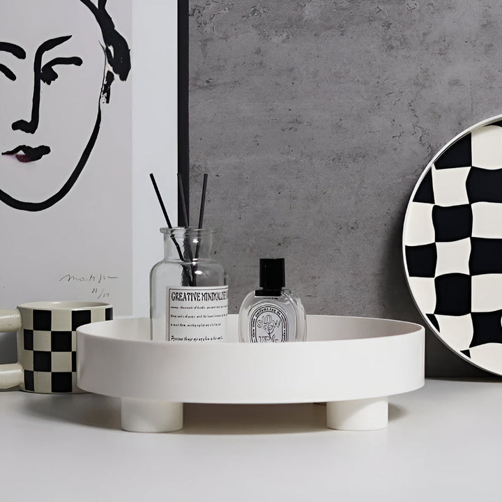 BowLift | Round Checkerboard Storage Tray