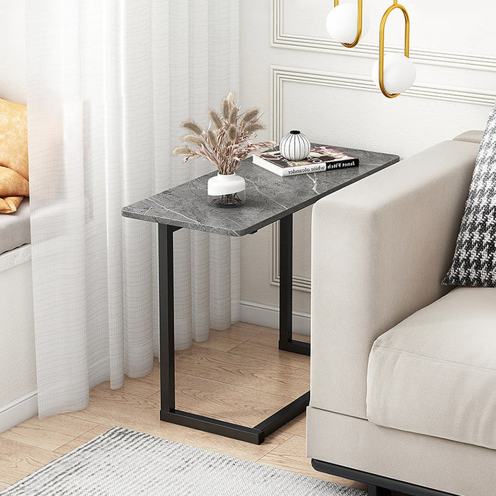BowLift | ModernoCurve C-Side Table | MDF Tabletop | Modern Design | Space-saving | Perfect for Living Room & Bedroom