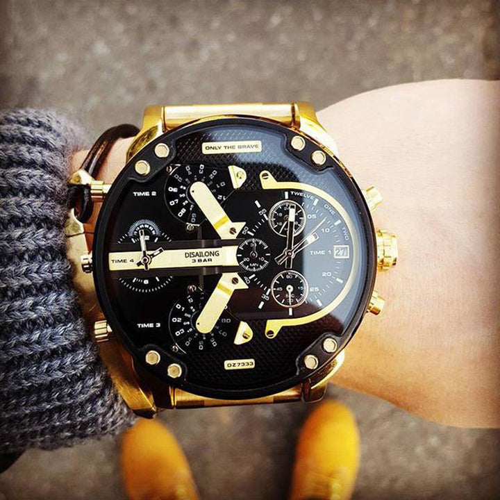 Stainless Steel Chronograph Quartz Watch with 10 m Water Resistance