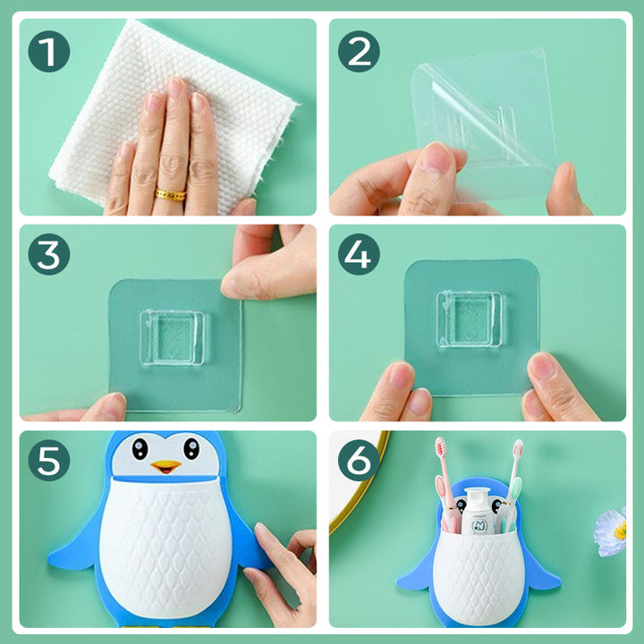 Penguin Shape Wall Mount Phone Holder | Bowlift