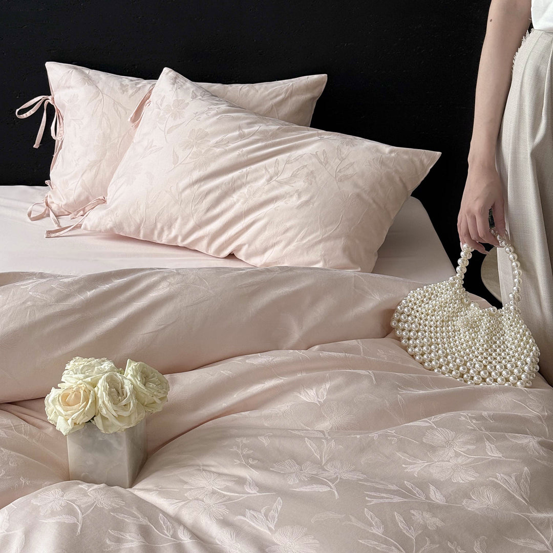 Cotton bedding set, 4-piece, long-staple combed