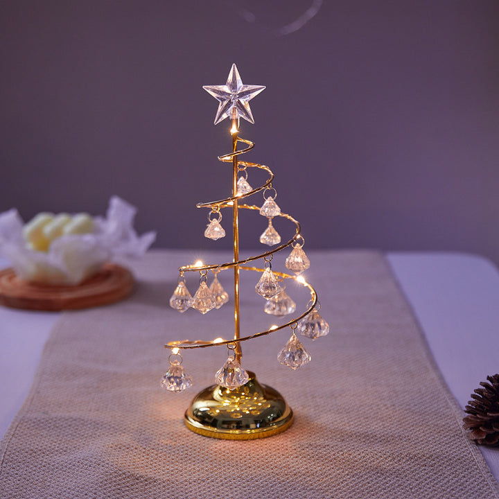 Decorative Christmas tree made of metal with lighting