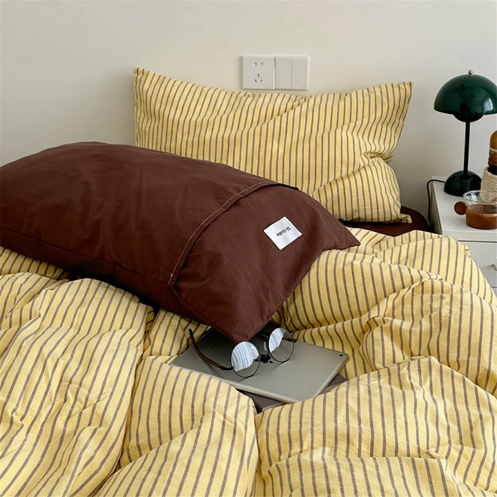 Bedding set made of cotton, 4-piece