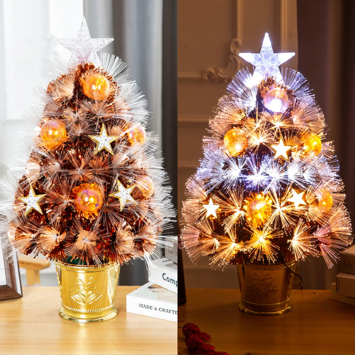 LED light fiber Christmas tree for the table