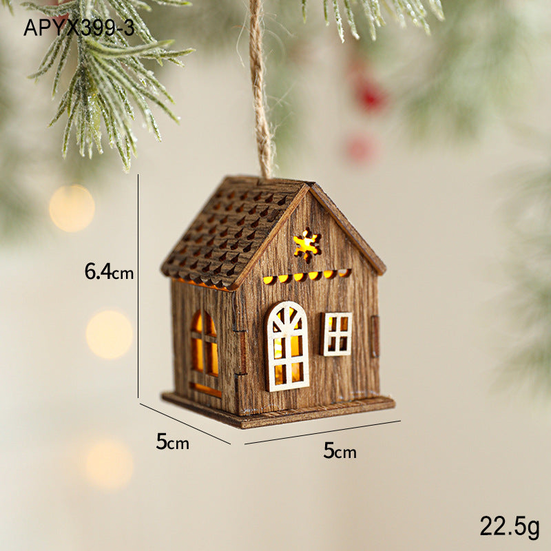 Decorative LED wooden cabin for Christmas atmosphere