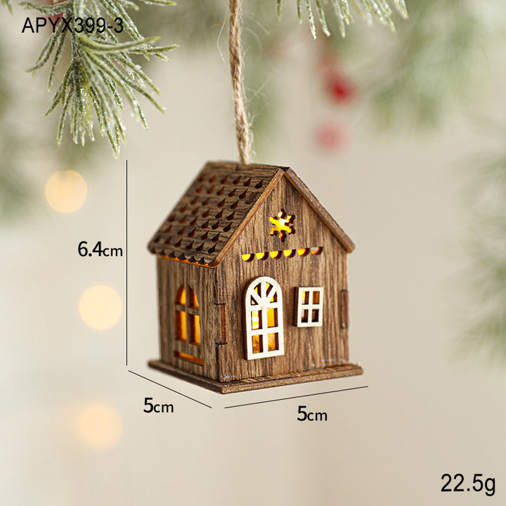 Decorative LED wooden cabin for Christmas atmosphere