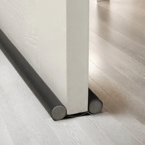 Door bottom seal with leather look