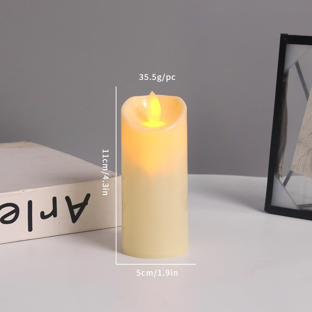 LED Real Wax Candle with Flickering Effect and Remote Control