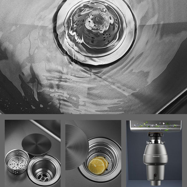 BowLift | Classic Round Wash Basin Stainless Steel Built-in Basin Non-slip Round Basin for the Kitchen