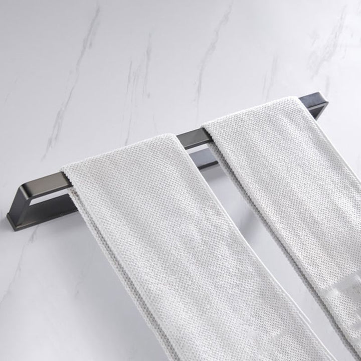 BowLift | Gray 5-piece modern bathroom accessory set made of stainless steel