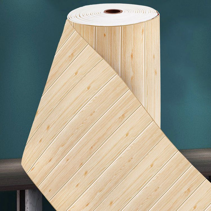 BowLift | Industrial Tin Backsplash Panel Smooth Wall Ceiling Wood Grain Design