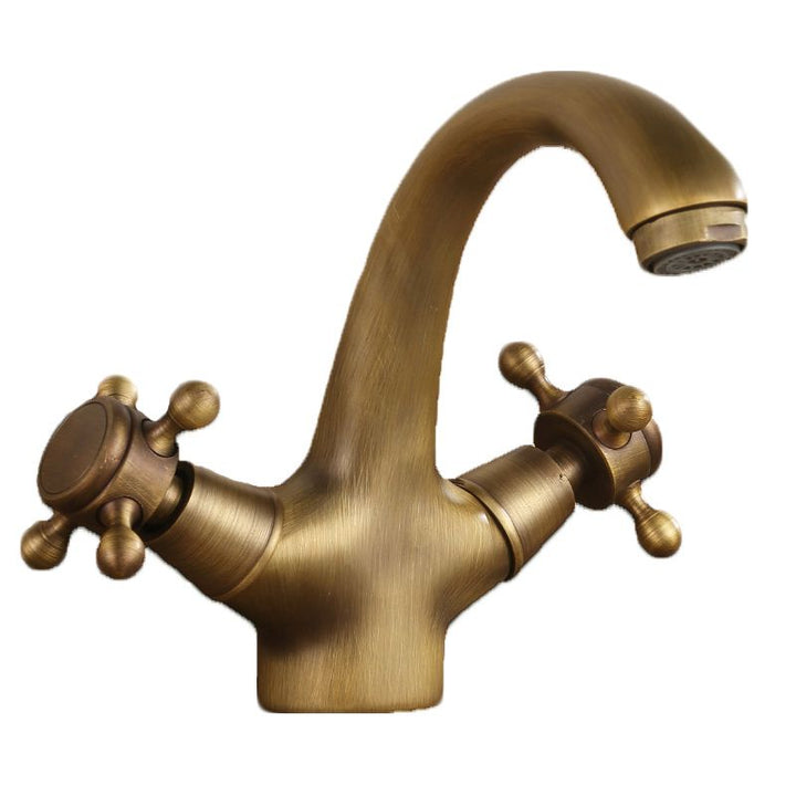 BowLift | Button Handle Widespread Bathroom Faucet Industrial Sink Faucet