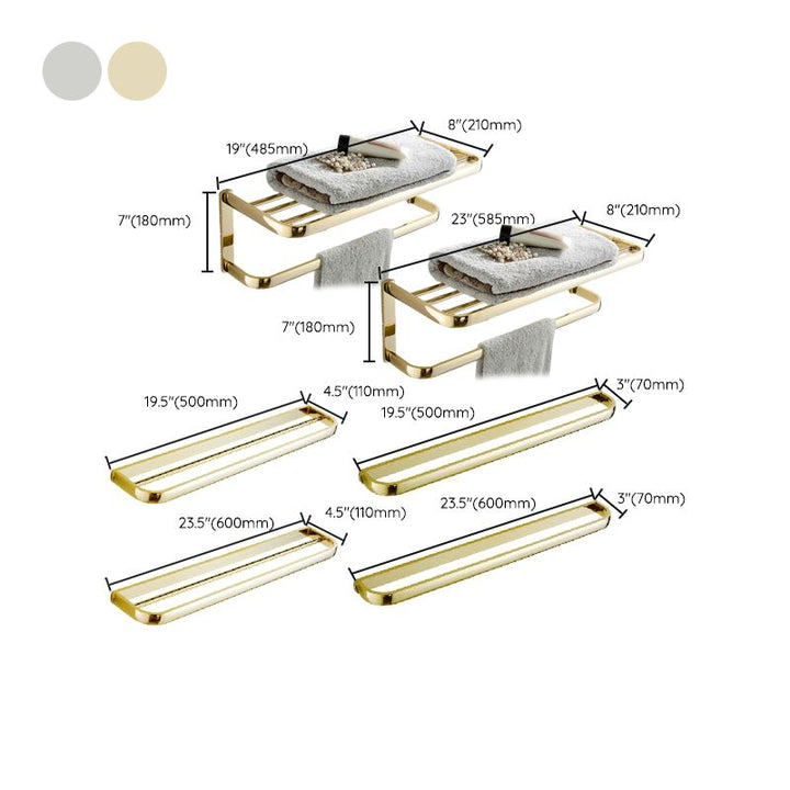 BowLift | Chrome/Gold Bathroom Accessories Set Modern Metal Bathroom Hardware Set
