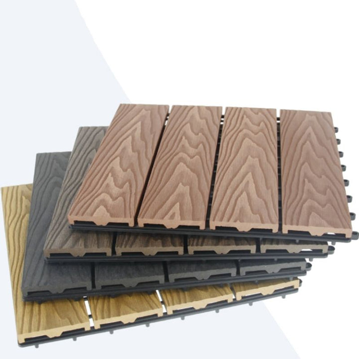 BowLift | Striped pattern terrace tiles interlocking tiles kit outdoor patio